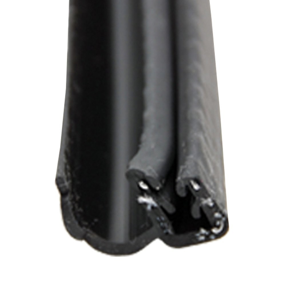 AP Products Door Window Channel Seal, J Bulb Type, Mounts with Slide on Clip, 1 Inch Width X 3/4 Inch Height X 28 Foot Length, Black – 018-1894