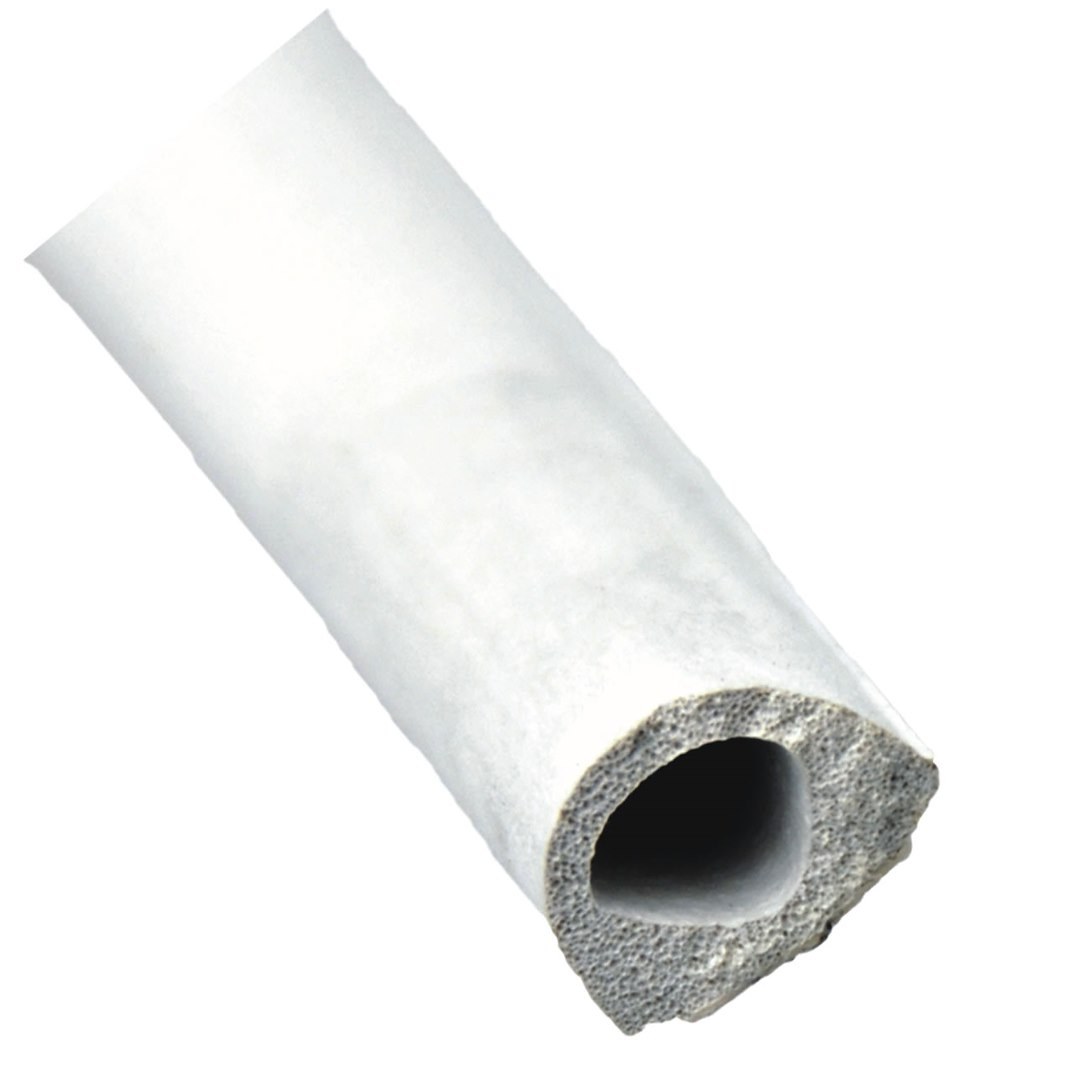 AP Products Door Window Channel Seal, Non Ribbed D Seal, Mounts with White Psa Tape, 1/2 Inch Width X 3/8 Inch Height X 50 Foot Length – 018-204