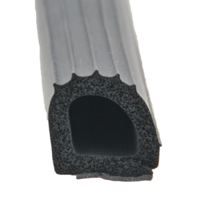 AP Products Multi Purpose Weather Stripping, Ribbed D Seal, 10 Foot Length X 1 Inch Width X 1 Inch Thickness, Black, Foam, Single – 018-206-10