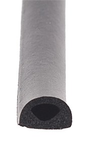 AP Products Door Window Channel Seal, Non Ribbed D Seal with White Psa Tape, 1/2 Inch Width X 3/8 Inch Height X 50 Foot Length, Black Foam – 018-224