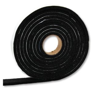 AP Products Multi Purpose Weather Stripping, Roll, 3/8 Inch Thickness X 1/2 Inch Width X 50 Foot Length, Black, Single – 018-381210