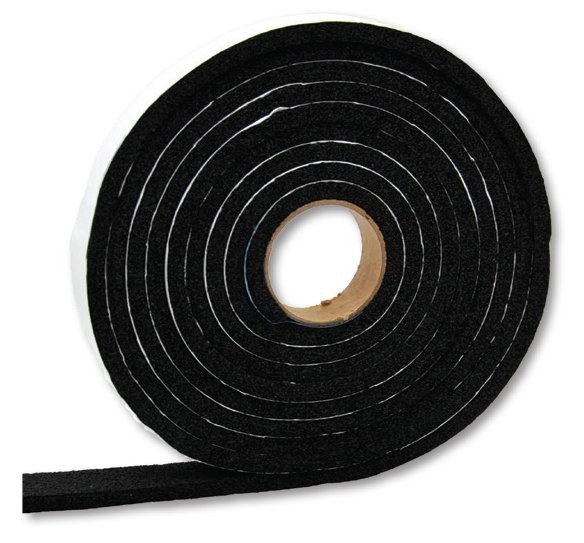 AP Products Multi Purpose Weather Stripping, Roll, 3/8 Inch Thickness X 3/4 Inch Width X 50 Foot Length, Black, Single – 018-383410