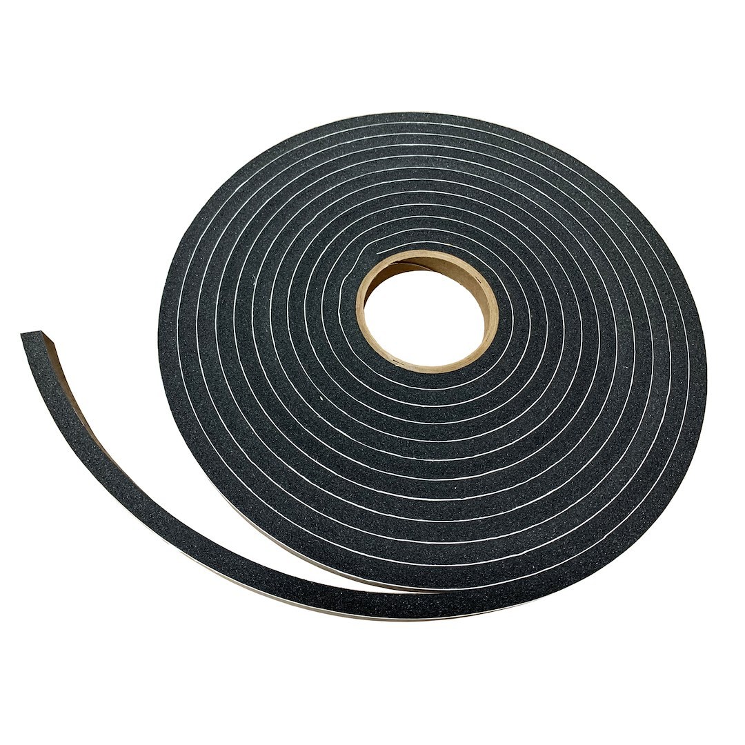 AP Products Door Window Channel Seal, For Frameless Windows, Foam Type Seal, Mounts with Adhesive Backing – 018-385825