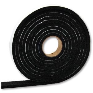 AP Products Multi Purpose Weather Stripping, Roll, 5/16 Inch Thickness X 1 Inch Width X 10 Foot Length, Black, Single – 018-516110