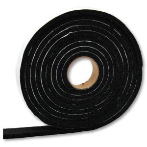 AP Products Multi Purpose Weather Stripping, Roll, 5/16 Inch Thickness X 1 Inch Width X 50 Foot Length, Black, Single – 018-516150