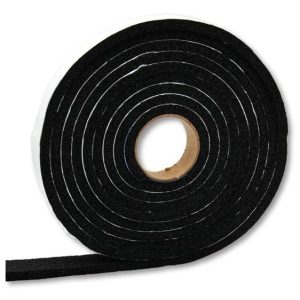 AP Products Multi Purpose Weather Stripping, Roll, 5/32 Inch Thickness X 1/2 Inch Width X 50 Foot Length, Black, Single – 018-5321250