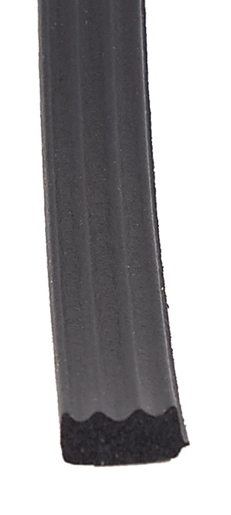 AP Products Door Window Channel Seal, Ribbed Seal, 3/16 Width X 3/8 Height X 50 Foot Length, Black, With Psa Tape – 018-664