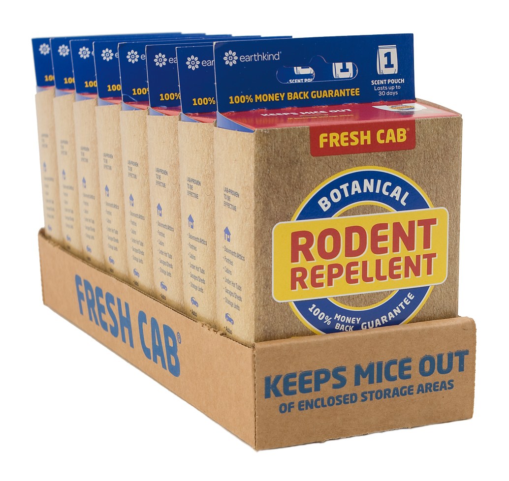 AP Products Point of Purchase Display, Fresh Cab, Botanical Rodent Repellent Display, Counter Top Tray, Set of 8 Packages IN Display – 020-128