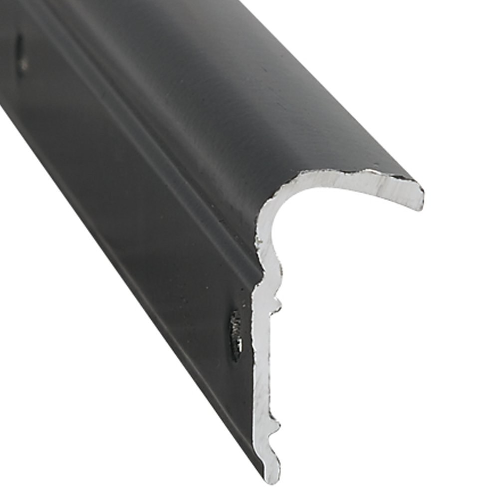 AP Products Trim Molding, Non-Insert Roof Rim Type, 1-1/8 Inch Height X 1/2 Inch Width X 6 Foot Length, Black, Aluminum, Single – 021-51102-6