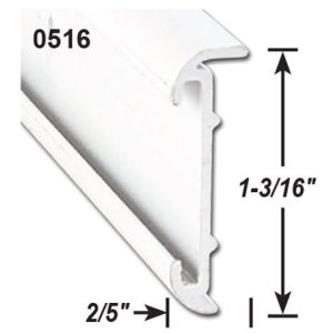 AP Products Trim Molding, Short Lip Insert Type, 1-3/16 Inch Height X 2/5 Inch Width X 8 Foot Length, White, Aluminum, Single – 021-51601-8