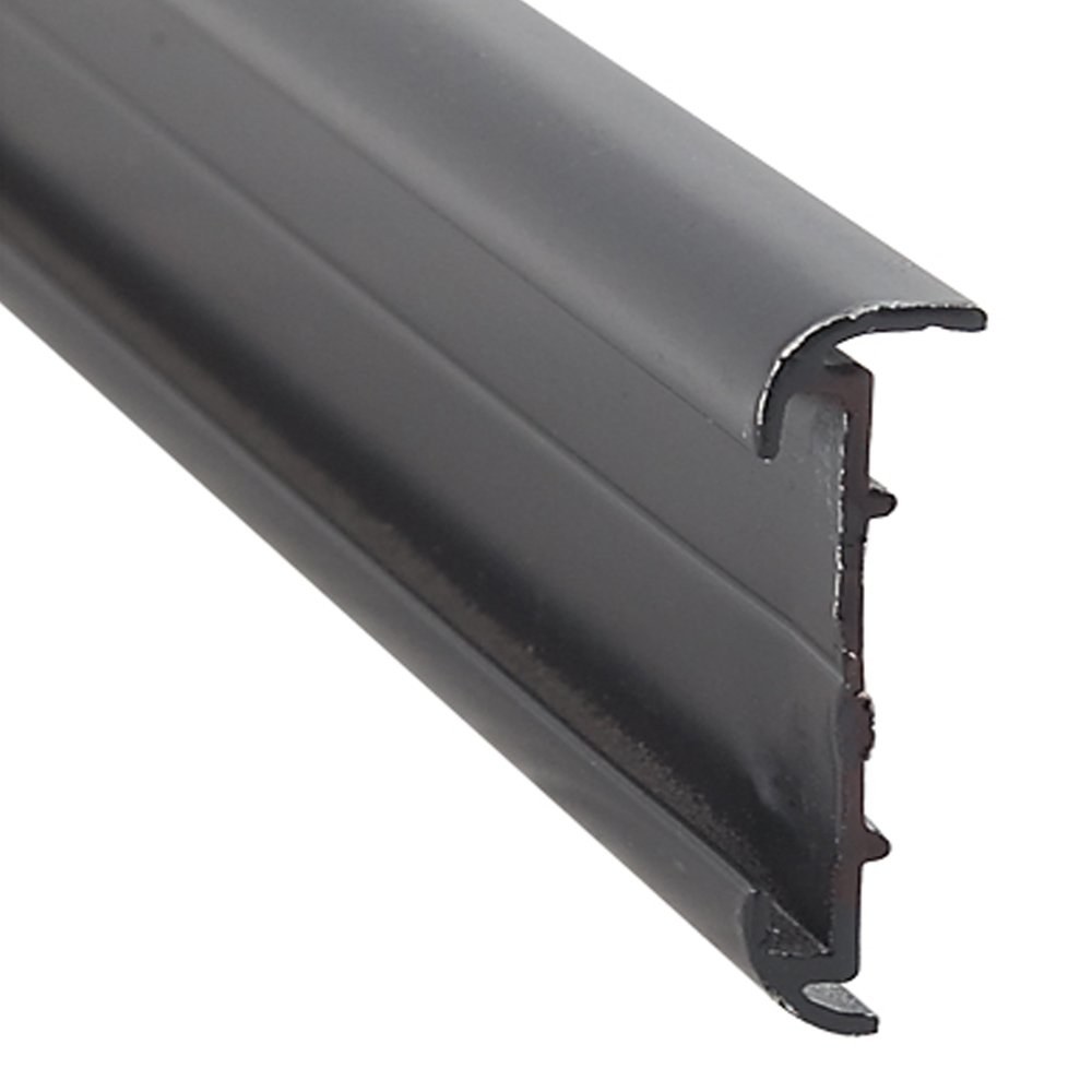 AP Products Trim Molding, Short Lip Insert Type, 1-3/16 Inch Height X 2/5 Inch Width X 16 Foot Length, Black, Aluminum, Single – 021-51602-16