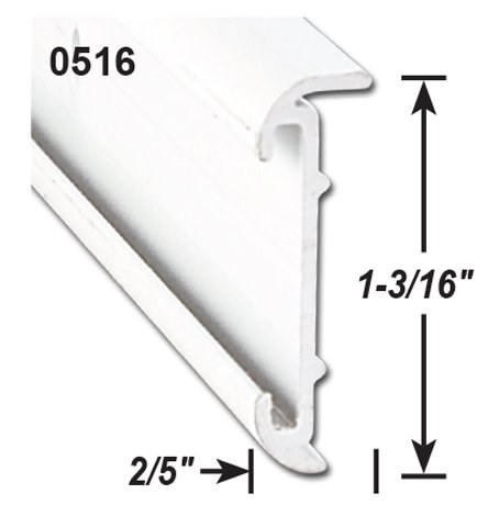 AP Products Trim Molding, Short Lip Insert Type, 1-3/16 Inch Thickness X 2/5 Inch Width X 8 Foot Length, Black, Aluminum, Single – 021-51602-8