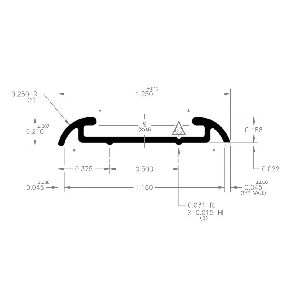 AP Products Trim Molding, Flat Trim Type, With Insert, 1-1/4 Inch Height X 1/5 Inch Width X 16 Foot Length, Polar White, Aluminum – 021-54601-16