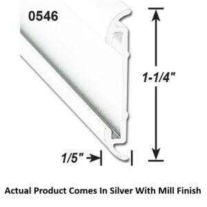 AP Products Trim Molding, Flat Trim Insert Type, With Insert Slot, 1-1/4 Inch Thickness X 1/5 Inch Width X 16 Foot Length – 021-54603-16