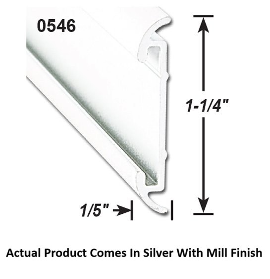 AP Products Trim Molding, Flat Trim Insert Type, With Insert Slot, 1-1/4 Inch Thickness X 1/5 Inch Width X 8 Foot Length – 021-54603-8