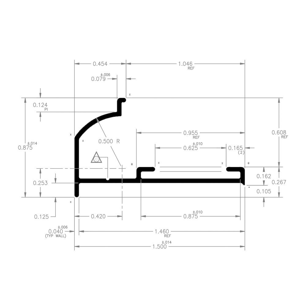 AP Products Drip Rail, Aluminum, 16 Foot X 7/8 Inch Width X 1-1/2 Inch Height – 021-56203-16