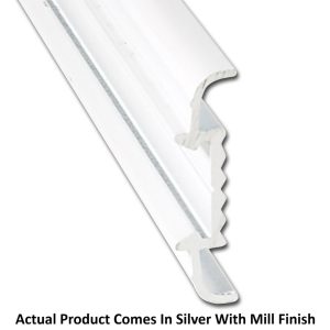 AP Products Trim Molding, Insert Molding Trim Type, 1-1/4 Inch Thickness X 1/3 Inch Width X 8 Foot Length, Silver with Mill Finish – 021-56403-8