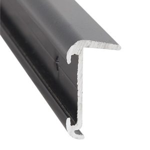 AP Products Trim Molding, Insert Roof Edge Type, 1-1/16 Inch Thickness X 5/8 Inch Width X 16 Foot Length, Black, Aluminum, Single – 021-57402-16
