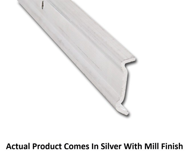 AP Products Trim Molding, Seam Binder Type, 13/16 Inch Width X 3/16 Inch Thickness X 14 Foot Length, Silver with Mill Finish, Aluminum – 021-59803-14