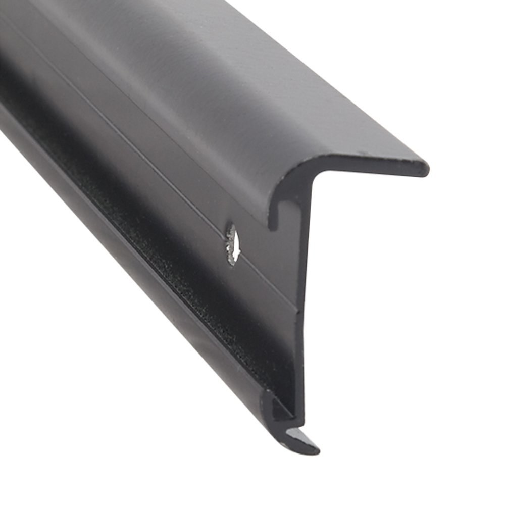 AP Products Trim Molding, Insert Corner Molding, With Insert, 1-1/5 Inch Height X 3/5 Inch Width X 16 Foot Length, Black, Aluminum – 021-85002-16