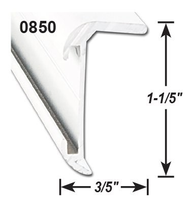 AP Products Trim Molding, Insert Corner Molding, With Insert, 1-1/5 Inch Thickness X 3/5 Inch Width X 8 Foot Length, Black, Aluminum – 021-85002-8