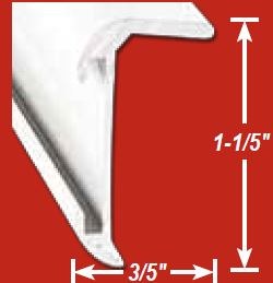 AP Products Trim Molding, Insert Corner Molding, With Insert, 1-1/5 Inch Height X 3/5 Inch Width X 16 Foot Length, Colonial White – 021-85004-16
