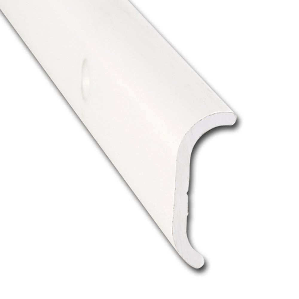 AP Products Trim Molding, Short Leg Trim Type, 1 Inch Height X 1/3 Inch Width X 8 Foot Length, Polar White, Aluminum – 021-86001-8