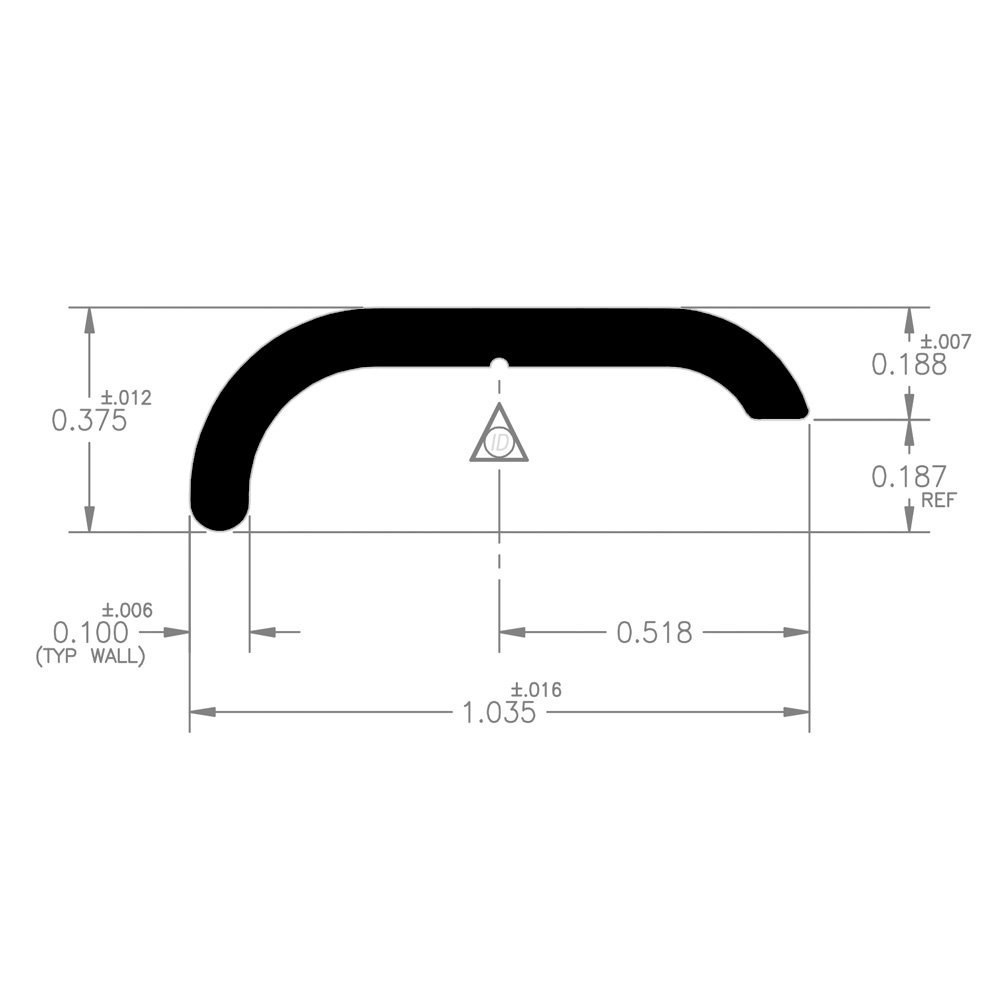AP Products Trim Molding, Short Leg Trim Type, 1 Inch Height X 1/3 Inch Width X 8 Foot Length, Polar White, Aluminum – 021-86001-8