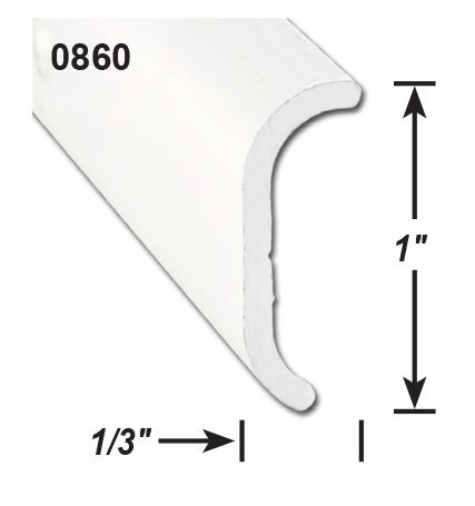 AP Products Trim Molding, Short Leg Trim Type, 1 Inch Thickness X 1/3 Inch Width X 8 Foot Length, Black, Aluminum – 021-86002-8