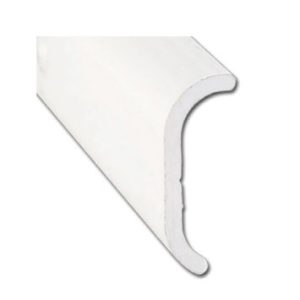 AP Products Trim Molding, Short Leg Trim Type, 1 Inch Height X 1/3 Inch Width X 16 Foot, Colonial White, Aluminum – 021-86004-16