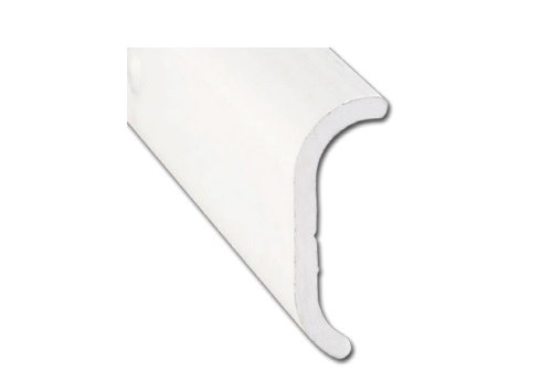 AP Products Trim Molding, Short Leg Trim Type, 1 Inch Height X 1/3 Inch Width X 16 Foot, Colonial White, Aluminum – 021-86004-16