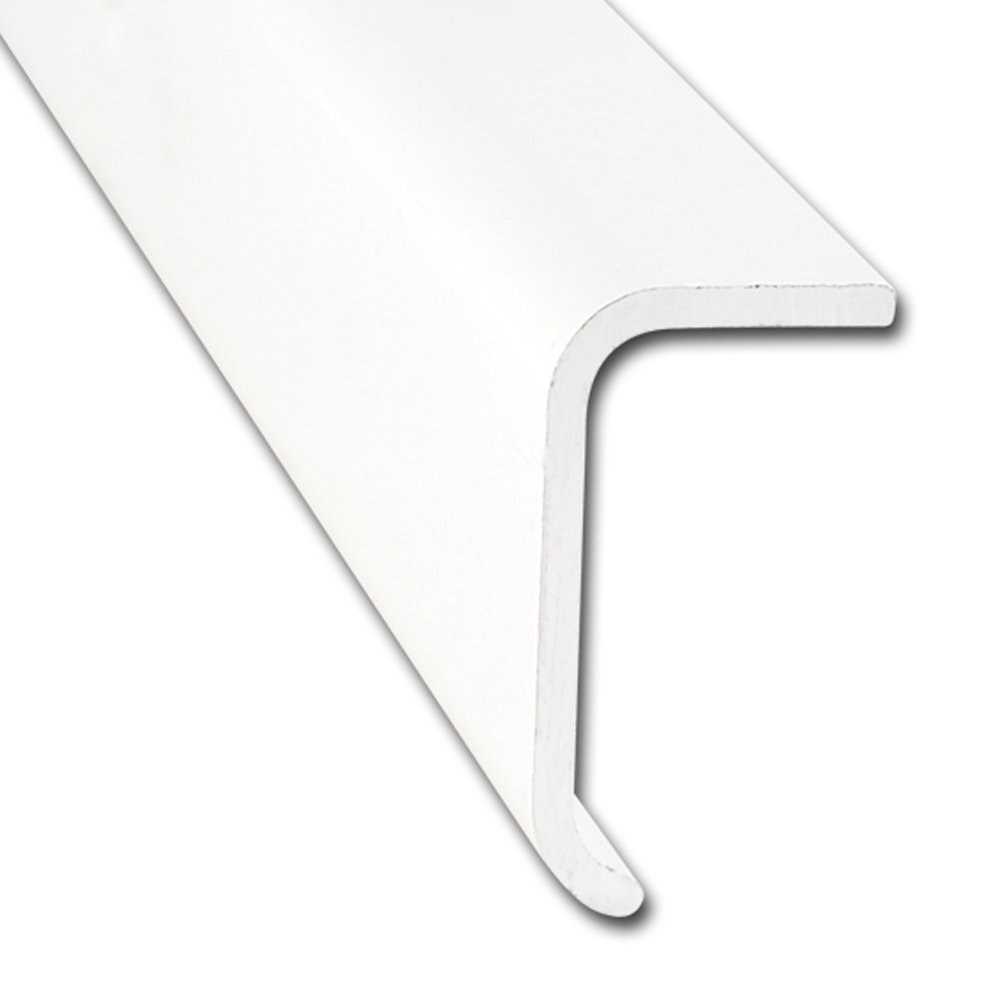 AP Products Trim Molding, Long Leg Non Insert Trim Type, 1-2/5 Inch Height X 3/4 Inch Width X 8 Foot Length, Polar White, Aluminum – 021-86101-8