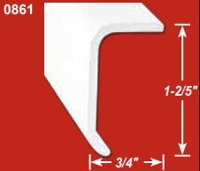 AP Products Trim Molding, Long Leg Non Insert Trim Type, 1-2/5 Inch Height X 3/4 Inch Width X 16 Foot Length, Aluminum – 021-86103-16