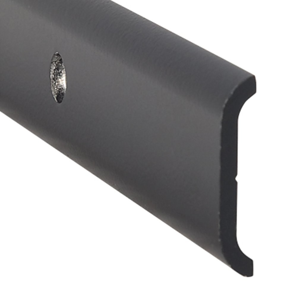 AP Products Trim Molding, Non-Insert Flat Trim Type, 1-1/32 Inch Height X 1/6 Inch Width X 16 Foot Length, Black, Aluminum – 021-87202-16