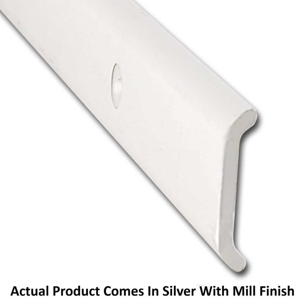 AP Products Trim Molding, Non-Insert Flat Trim Type, 1-1/32 Inch Thickness X 1/6 Inch Width X 8 Foot Length, Silver with Mill Finish – 021-87203-8