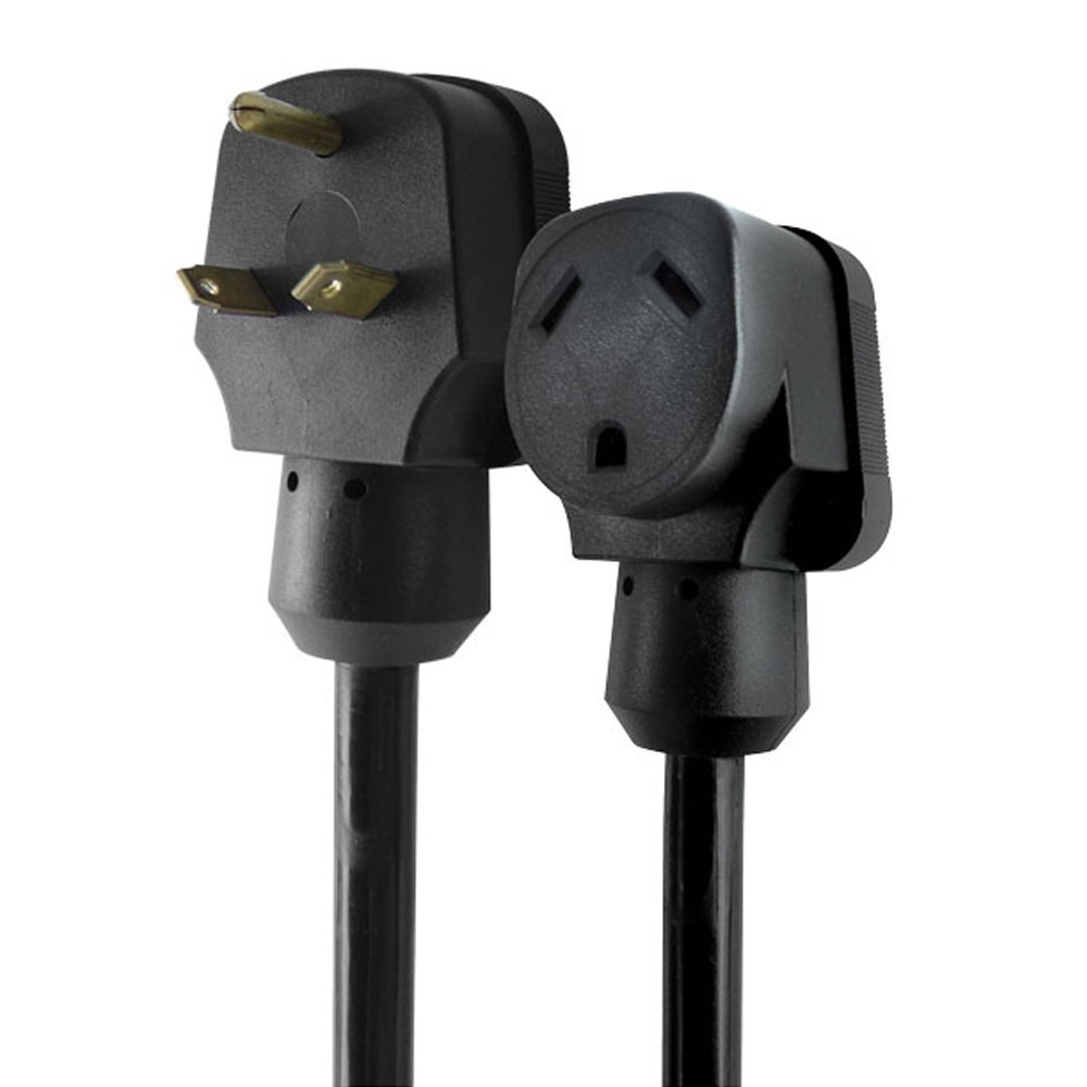 AP Products Power Cord, Traditional Series, Power Supply Cord, 30 Amp Plug and 30 Amp Receptacle, 10 Gauge, 3 Wire, 50 Foot Length, Black – 16-00559