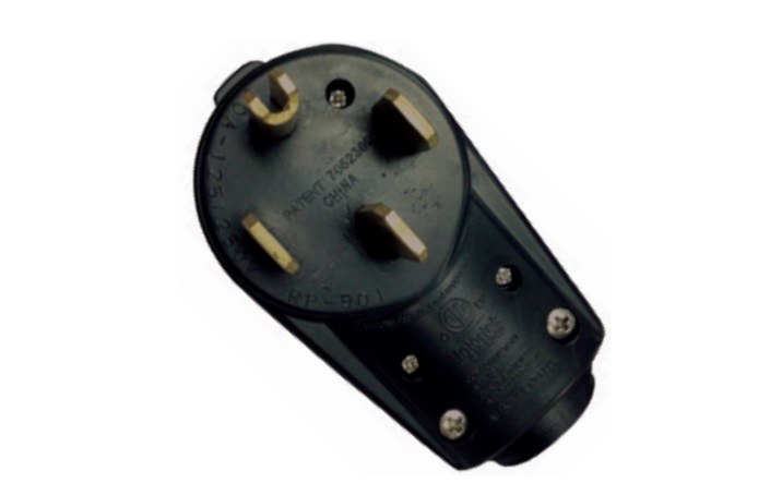 AP Products Power Cord Plug End, Replacement Plug Head, 50 Amp, Male Plug End, Without Plug Head Handle, Black – 16-00578