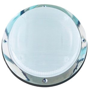 AP Products Porch Light, Starlights ™, Round Scare Light Replacement Kit, Clear Lens, Black Trim, Single – 016-RSL2000B