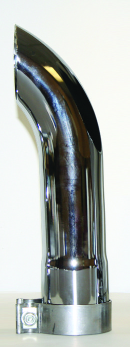 AP Products Exhaust Side Pipe Turnout, 4 Inch Inlet Diameter, 12 Inch Length, Double Chrome Plated – CTD-4000