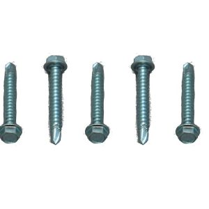 AP Products Screw, Self Tapping, #8 X 1-1/4 Inch Length, 1/4 Inch Hex Washer Head, Zinc Plated, 50 Per Carton – 012-DP50 8X1-1/4