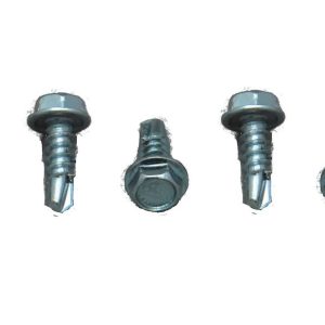 AP Products Screw, Self Tapping Type, #8 X 1/2 Inch Length, Unslotted Hex Washer Head, Case of 50, Zinc Coated – 012-DP50 8X1/2