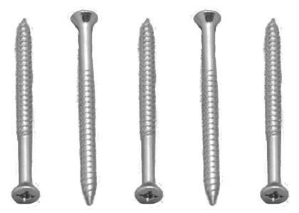 AP Products Screw, Square Recess, #8 X 2 Inch Length, Flat Head, 25 Per Carton, Zinc Coated – 012-FSQ50Z 8 X 2