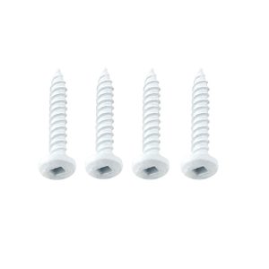 AP Products Screw, Self Tapping, #8 X 1 Inch Length, Pan Head Square Recess, White, 500 Per Carton – 012-PSQ500W 8 X 1