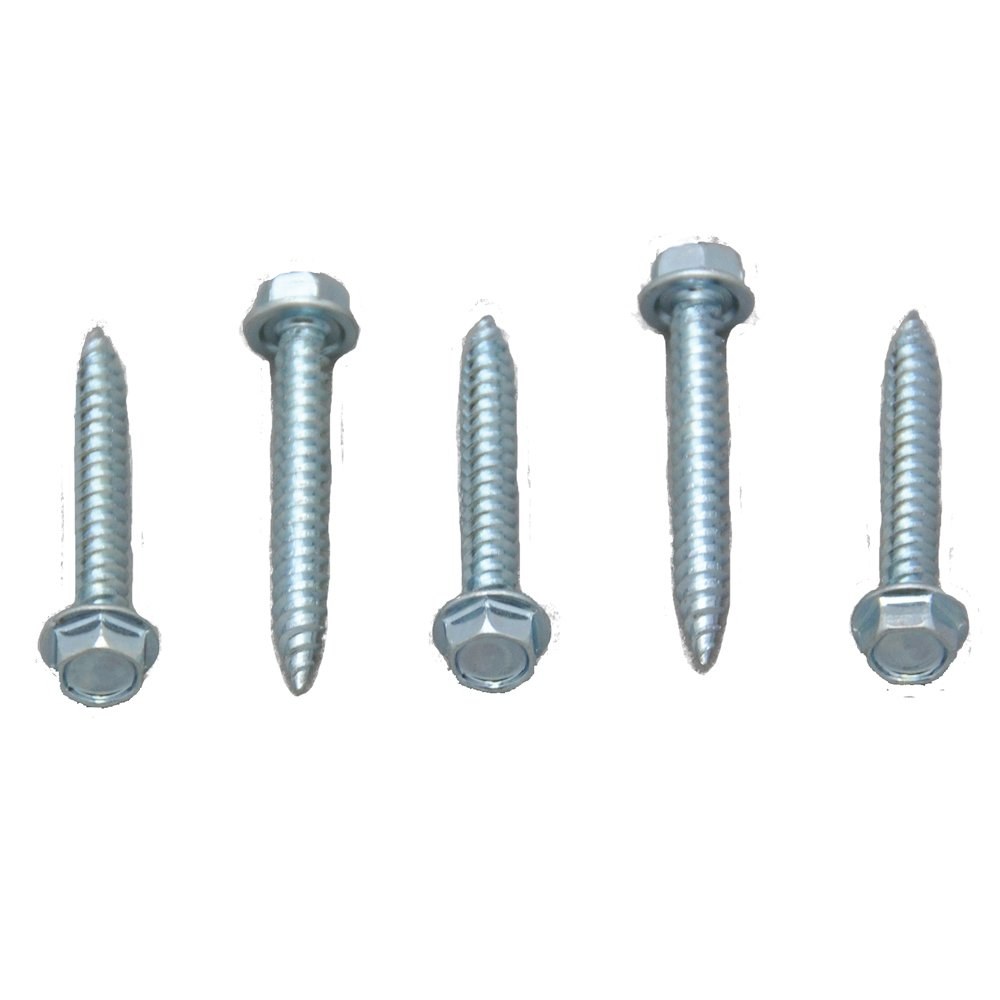 AP Products Screw, Self Tapping Sheet Metal, #8 X 1-1/4 Inch Length, Hex Washer Head, Zinc Plated, 500 Per Carton – 012-TR500 8 X 1-1/4