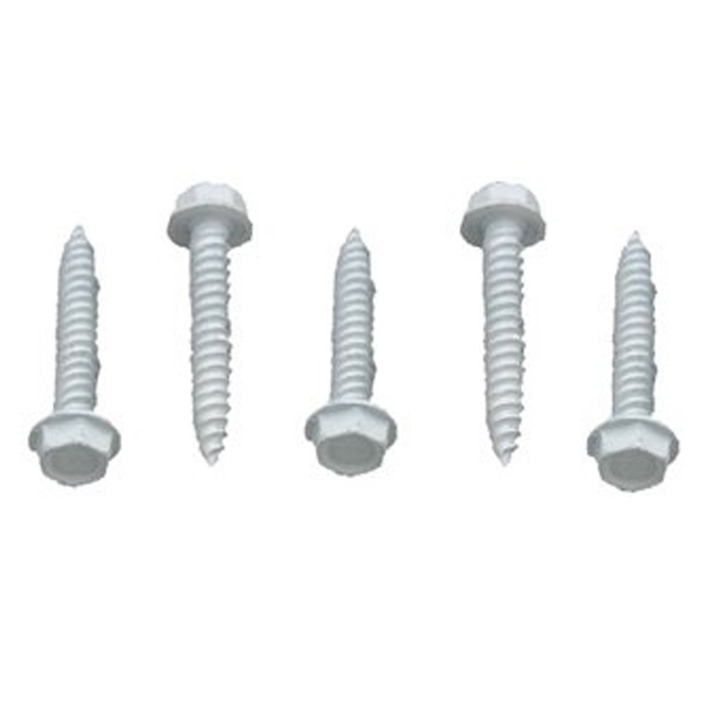 AP Products Screw, Self Tapping, #8 X 1-1/4 Inch Length, Hex Washer Head, White, 500 Per Carton – 012-TR500W 8X1-1/4