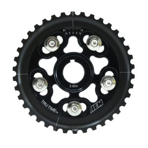 Aem Electron Camshaft Timing Gear, Tru-Time, Honda D16Y7/D16Y8 Engines, 5 Bolt, Adjustable, Black, Aluminum – 23-804BK