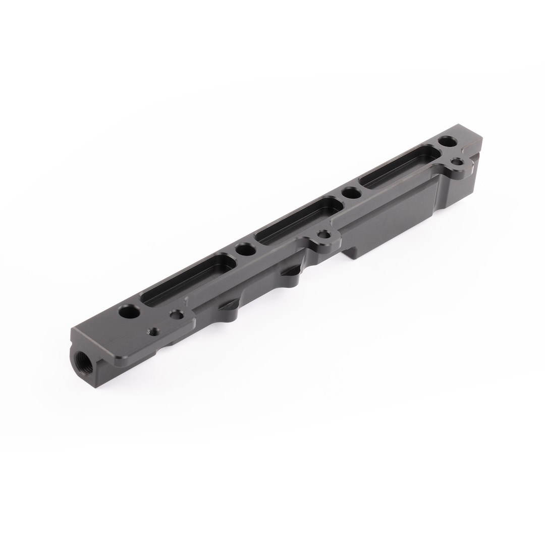 Aem Electron Fuel Injector Rail, High Volume, Anodized, Black, Aluminum, 1/2 Inch Bore Diameter, 9/16-18 Inch Threads, Single – 25-103BK