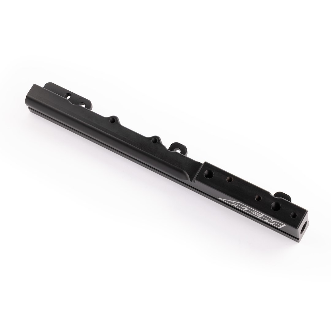 Aem Electron Fuel Injector Rail, High Volume, Anodized, Black, Aluminum, 1/2 Inch Bore Diameter, 9/16-18 Inch Threads, Single – 25-103BK