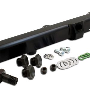 Aem Electron Fuel Injector Rail, High Volume, Anodized, Black, Aluminum, 1/2 Inch Bore Diameter, 9/16-18 Inch Threads, Single – 25-104BK
