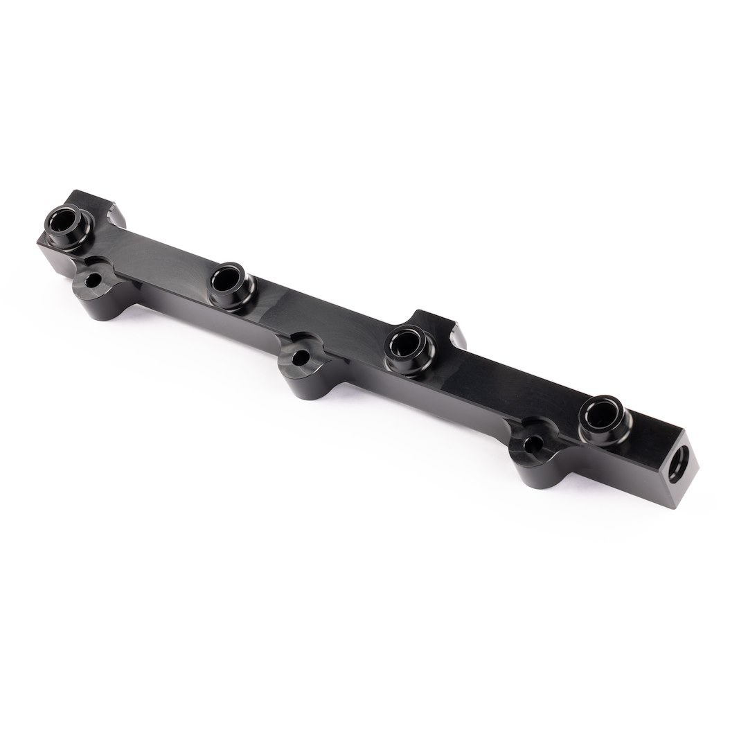 Aem Electron Fuel Injector Rail, High Volume, Anodized, Black, Aluminum, 1/2 Inch Bore Diameter, 9/16-18 Inch Threads, Single – 25-104BK